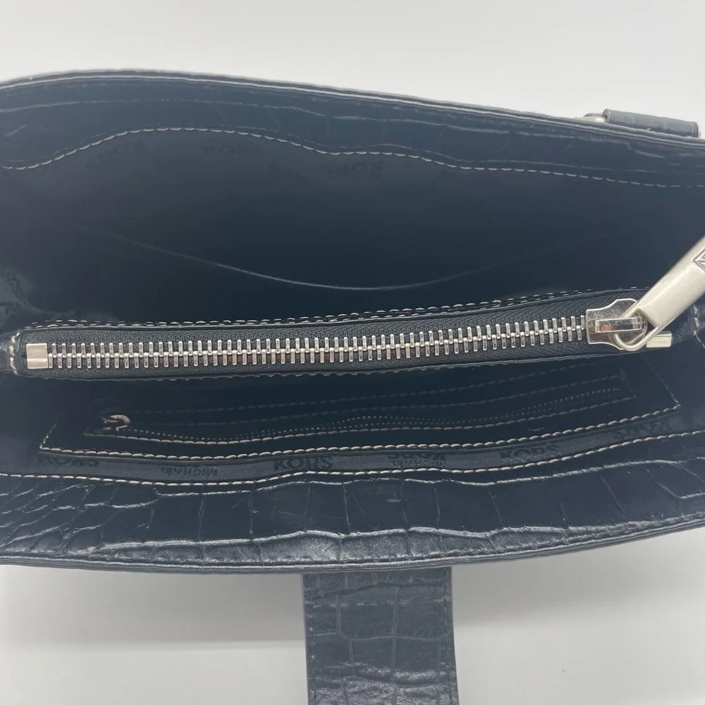 Michael Kors Vintage Croc Embossed Women's Large Handbag B-0806 Metal Studs‎